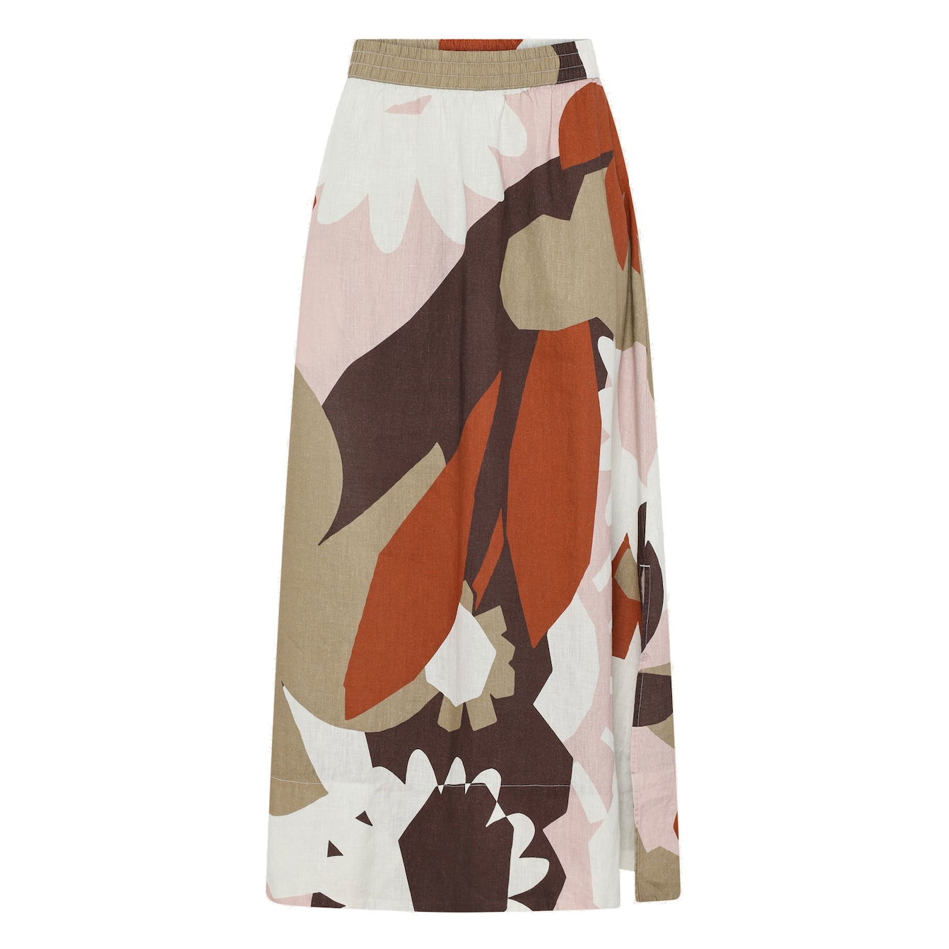 KnowledgeCotton Apparel KnowledgeCotton, Linen Print Maxi Skirt, multi color, L