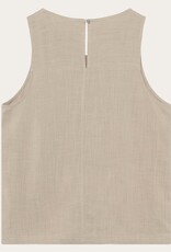 KnowledgeCotton Apparel KnowledgeCotton, Linen Blend Top, light feather gray,  S