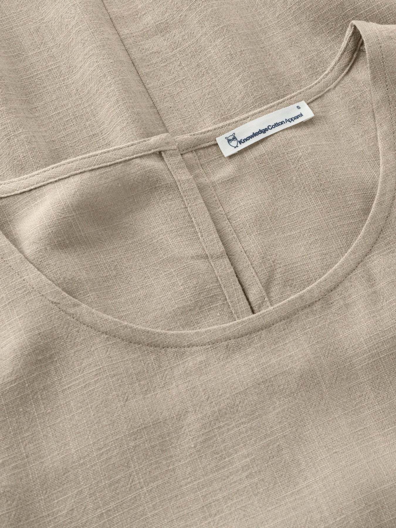 KnowledgeCotton Apparel KnowledgeCotton, Linen Blend Top, light feather gray,  S