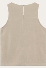 KnowledgeCotton Apparel KnowledgeCotton, Linen Blend Top, light feather gray,  XS