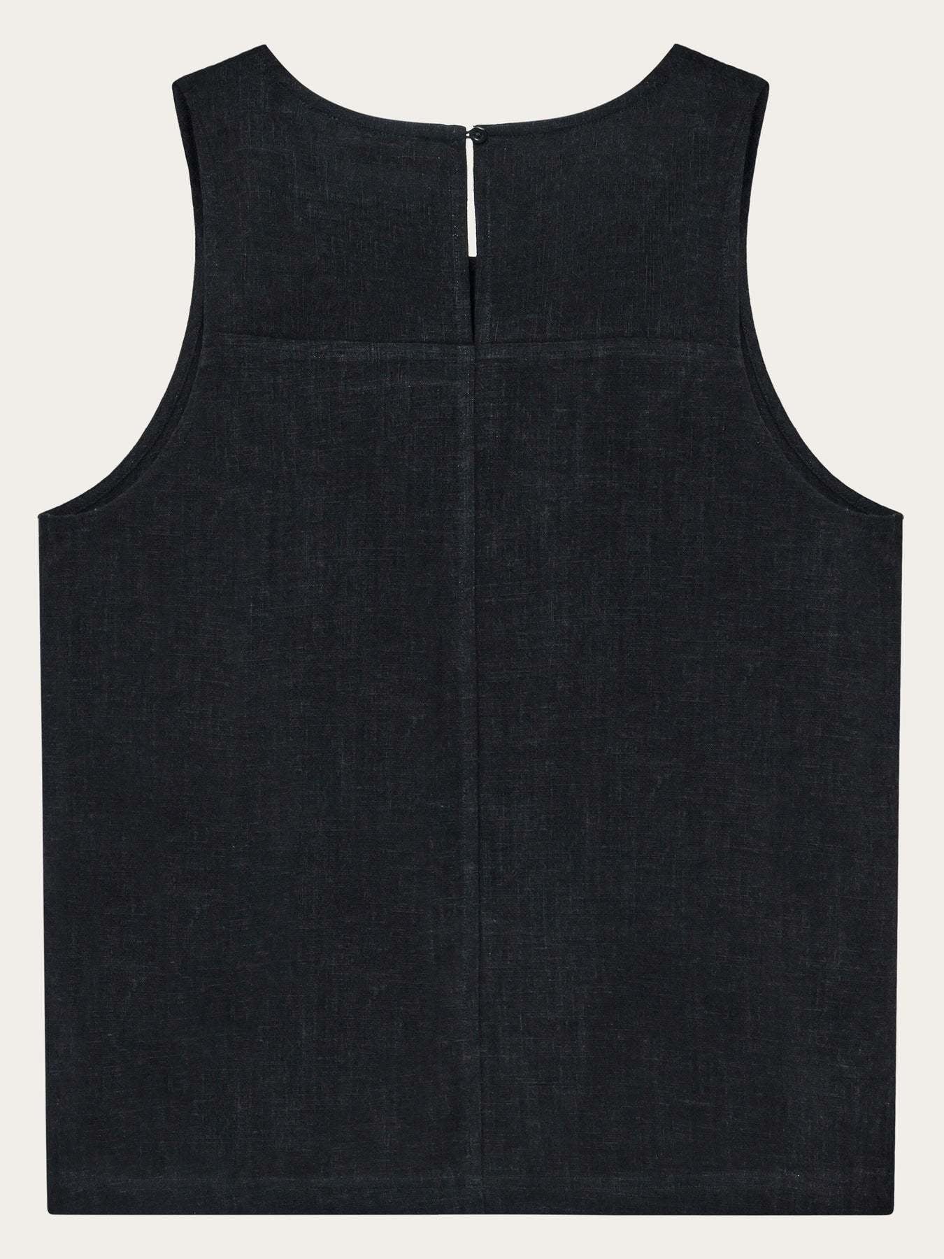 KnowledgeCotton Apparel KnowledgeCotton, Linen Blend Top, black jet, S