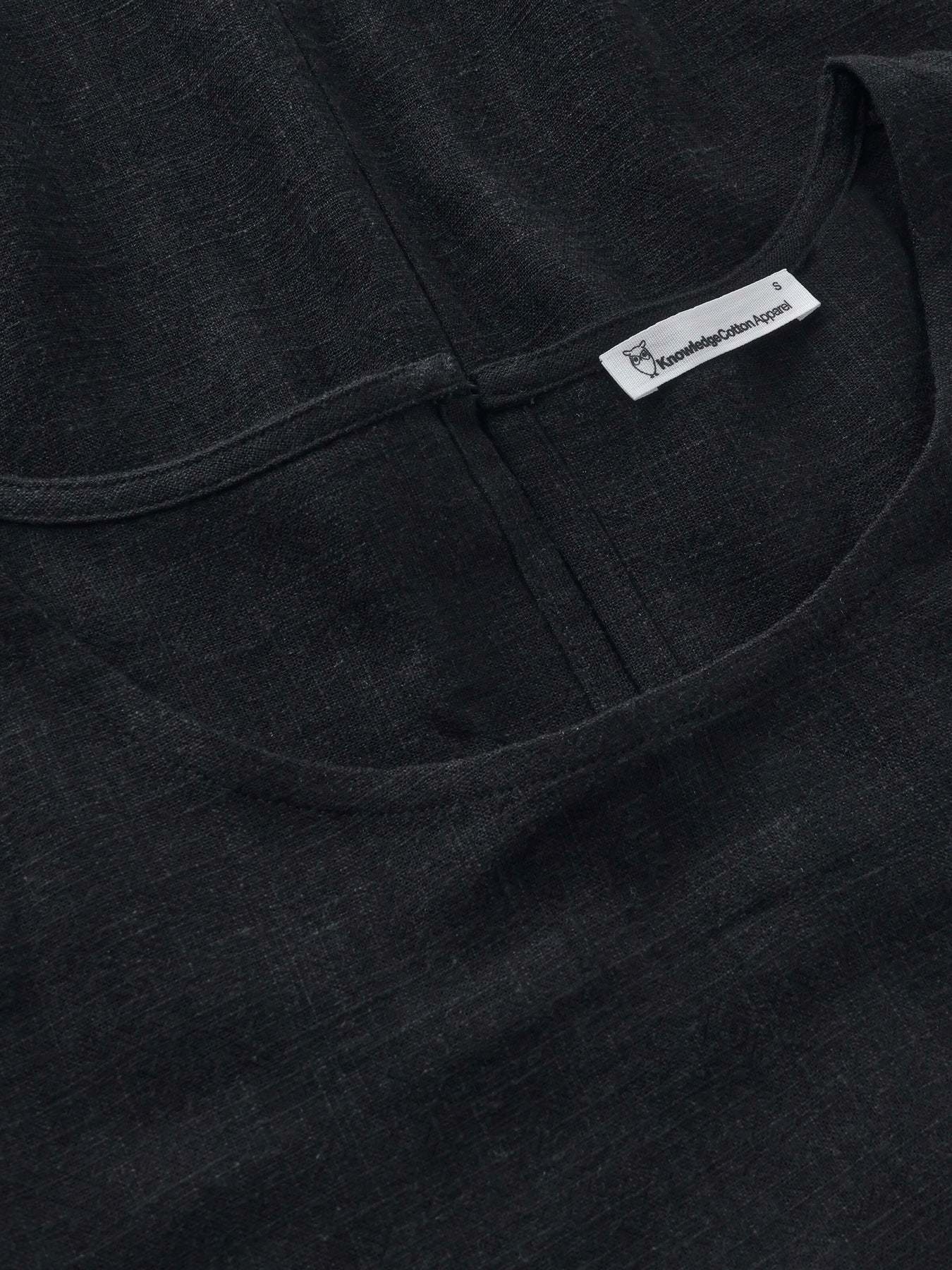 KnowledgeCotton Apparel KnowledgeCotton, Linen Blend Top, black jet, S