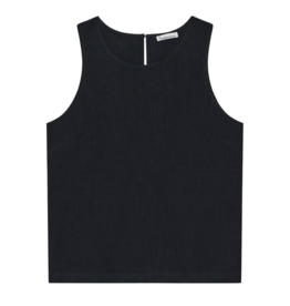 KnowledgeCotton Apparel KnowledgeCotton, Linen Blend Top, black jet, XS