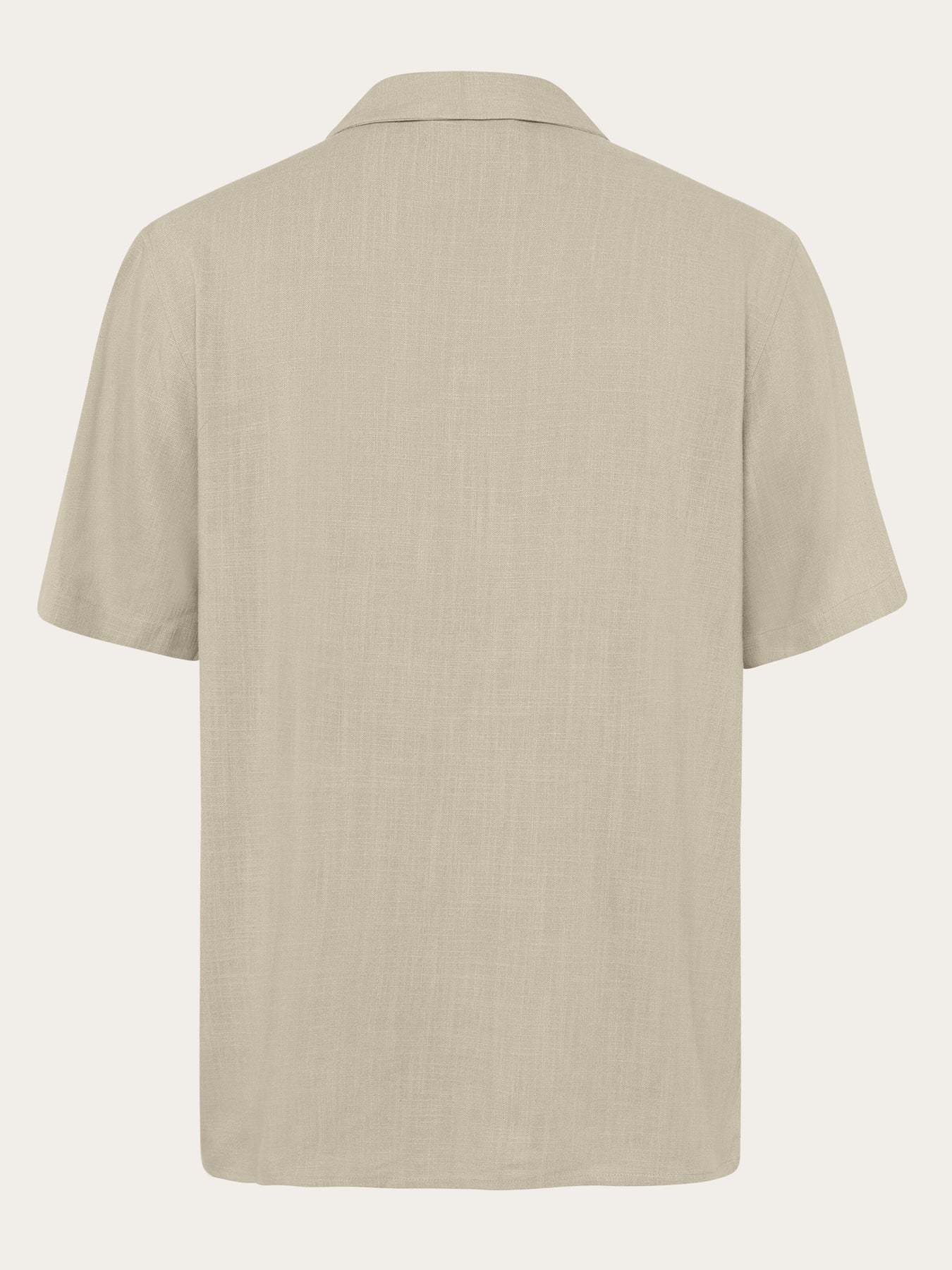 KnowledgeCotton Apparel KnowledgeCotton, Moss Relaxed Linen SS Shirt, light feather gray, M