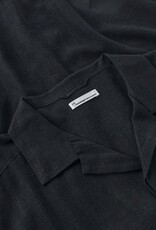 KnowledgeCotton Apparel KnowledgeCotton, Moss Relaxed Linen SS Shirt, black jet, L