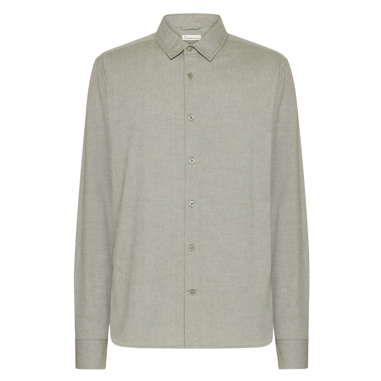 KnowledgeCotton Apparel KnowledgeCotton, Dune Light Twill Shirt, burned olive, M