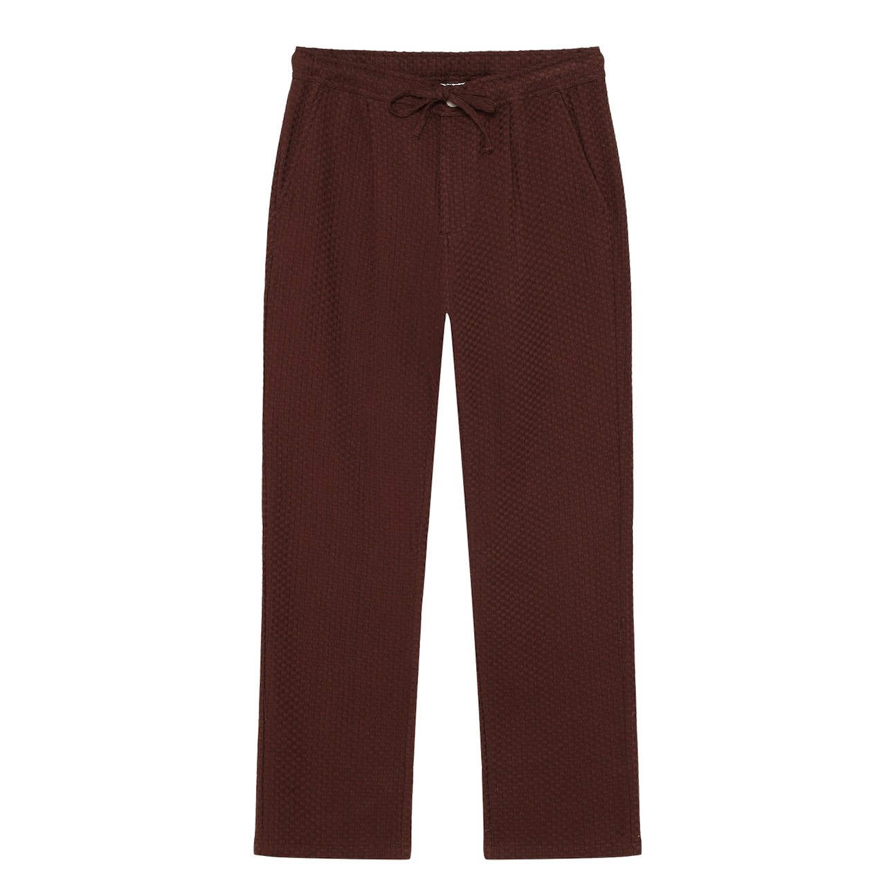 KnowledgeCotton Apparel KnowledgeCotton, Fig Loose Structure Pants, shaved chocolate, M