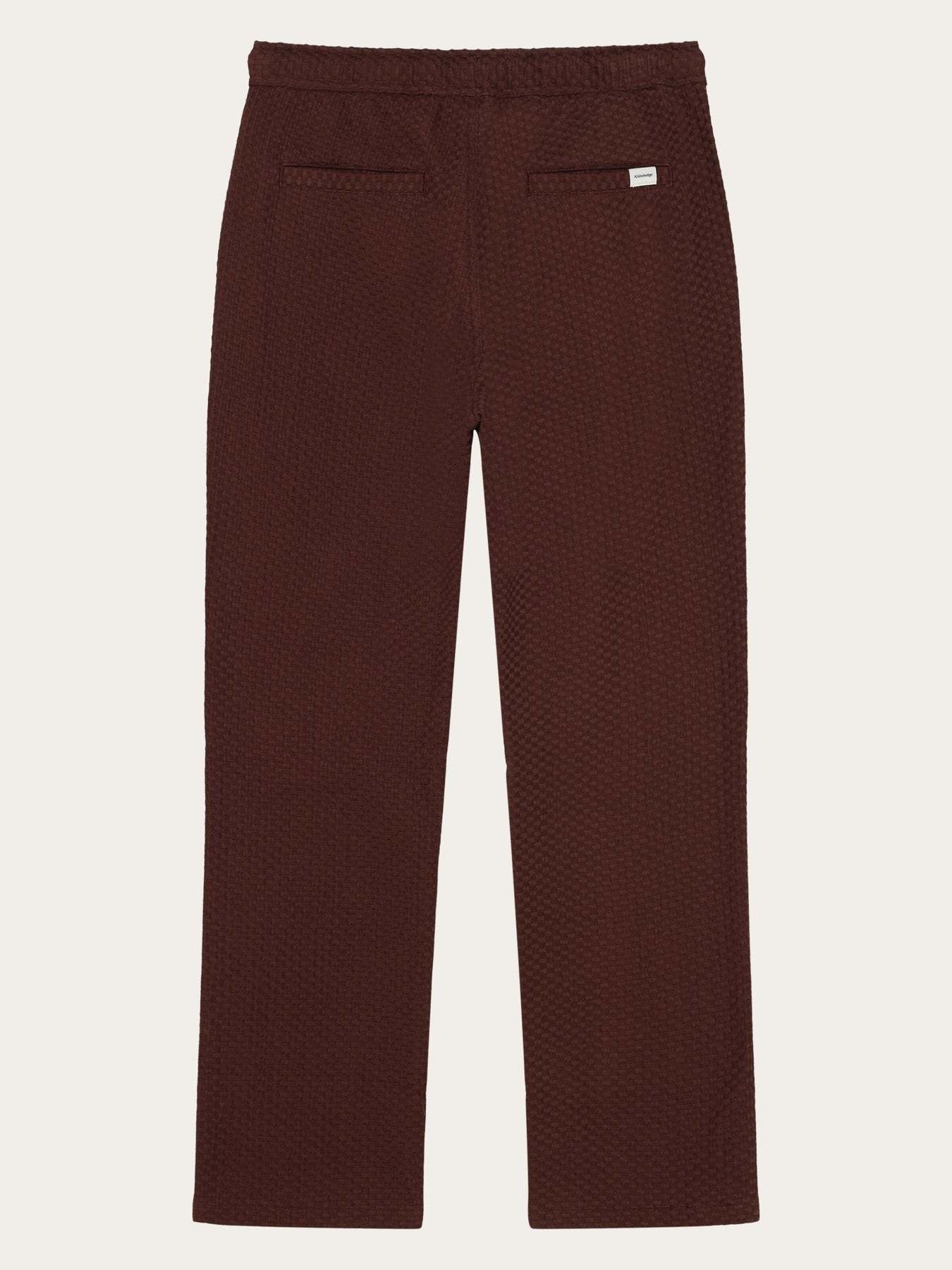 KnowledgeCotton Apparel KnowledgeCotton, Fig Loose Structure Pants, shaved chocolate, M