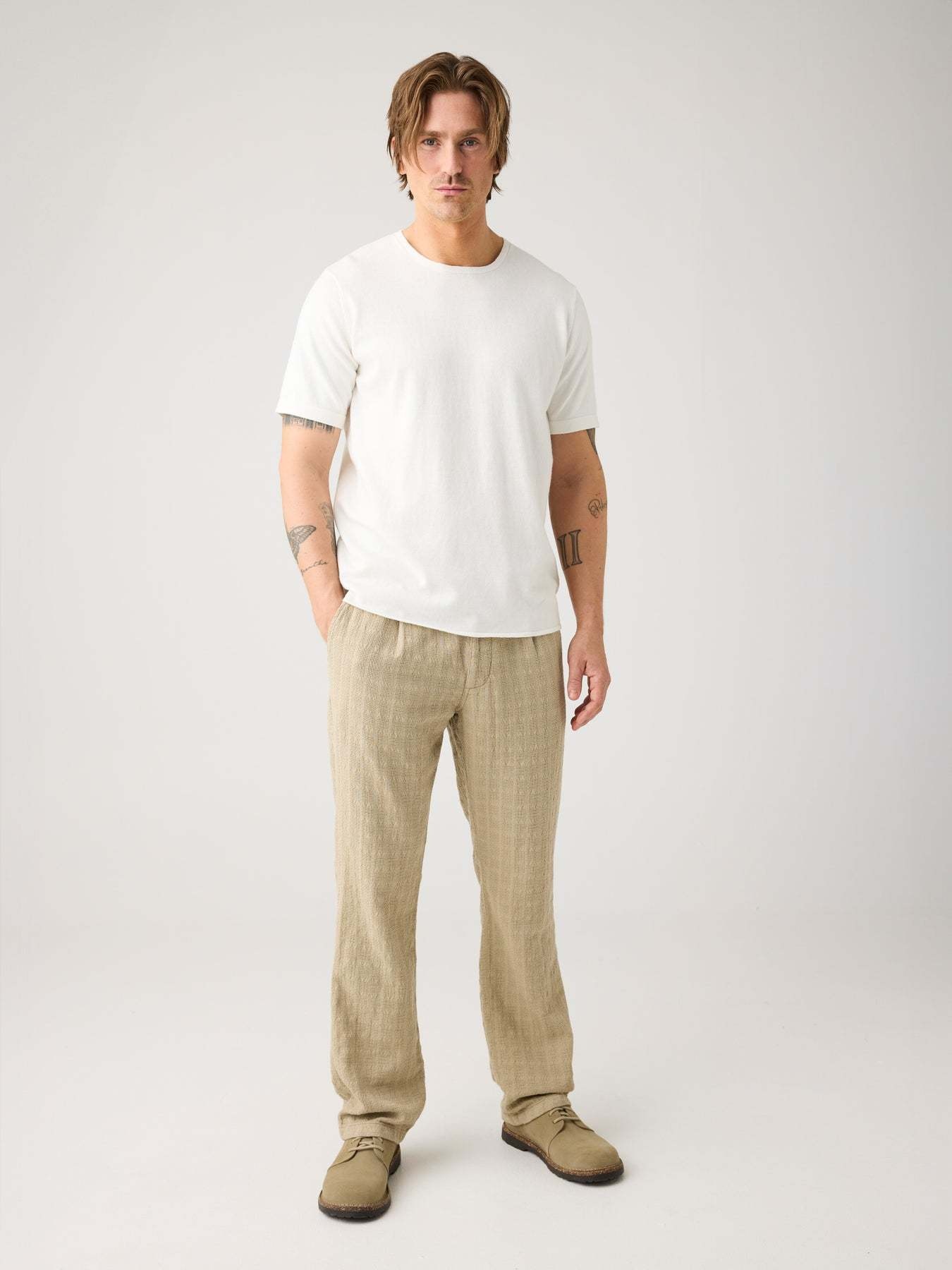 KnowledgeCotton Apparel KnowledgeCotton, Fig Loose Structure Pants, twill, M