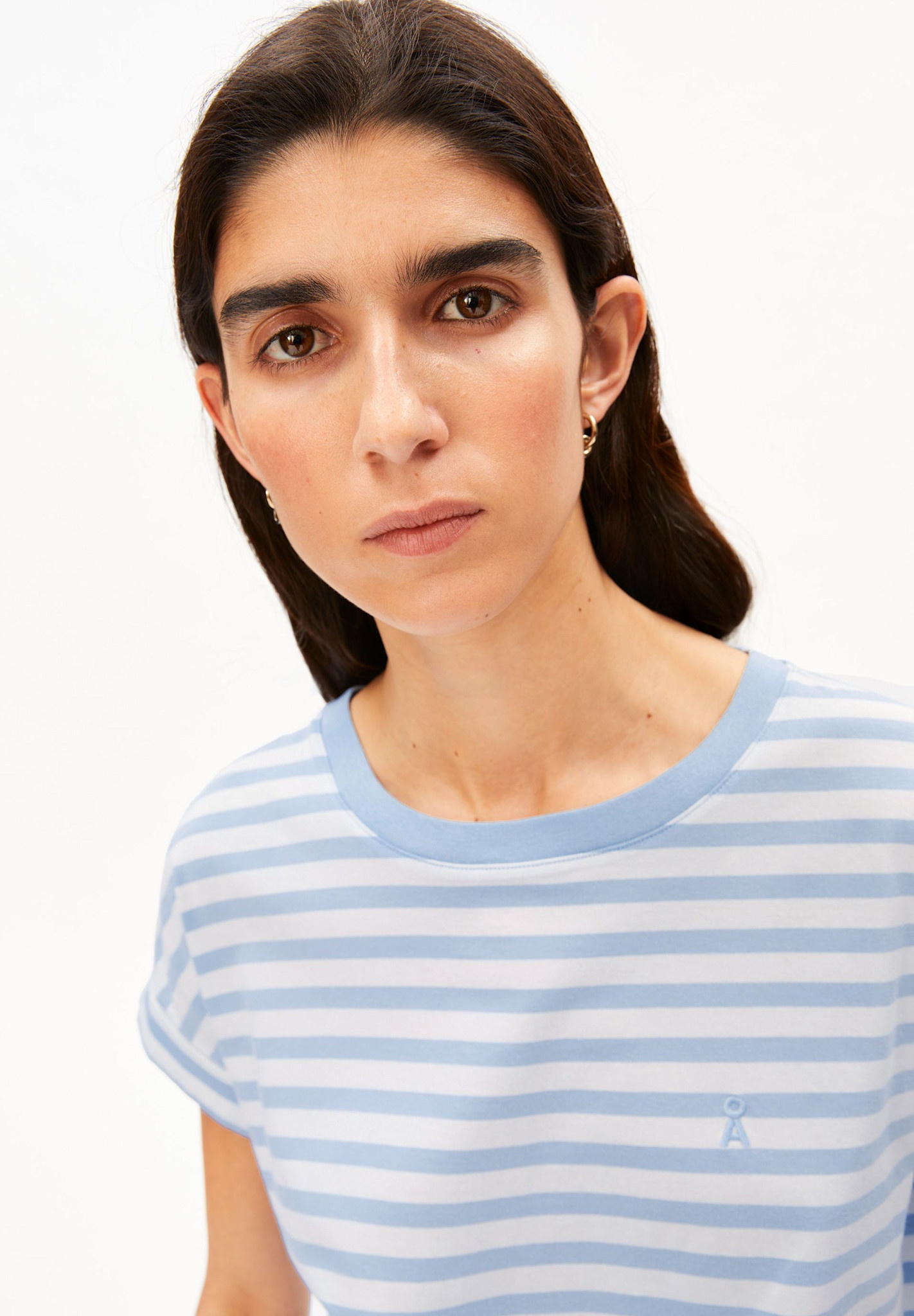 Armedangels Armedangels, Idaara Stripes, white-soft blue, L