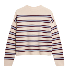 Armedangels Armedangels, Merinaa Striped, oatmilk-velvet red-soft blue, L