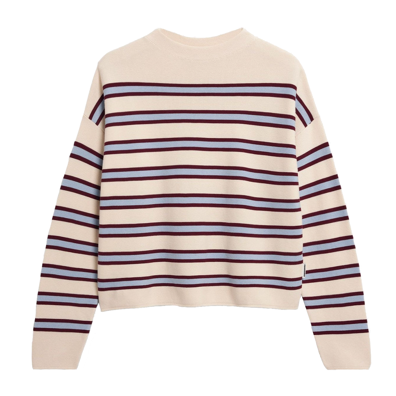 Armedangels Armedangels, Merinaa Striped, oatmilk-velvet red-soft blue, S