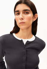 Armedangels Armedangels, Rib Button Longsleeve, dark steel, L