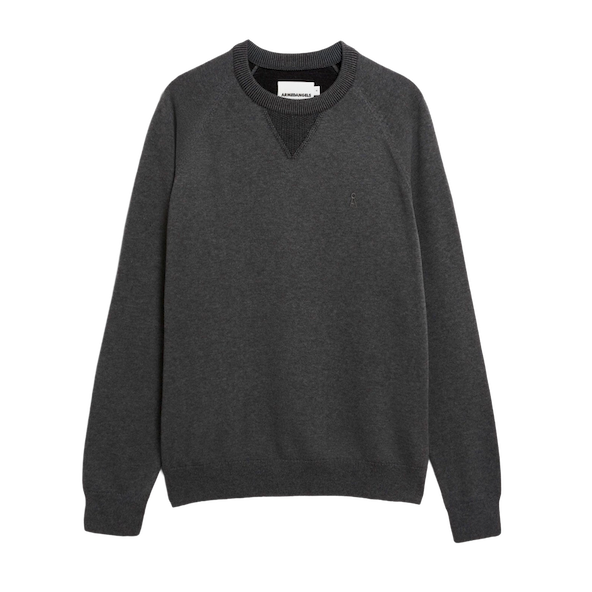 Armedangels Armedangels, Cotton Knit Sweater, mid silver melange-black, L