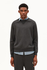 Armedangels Armedangels, Cotton Knit Sweater, mid silver melange-black, L