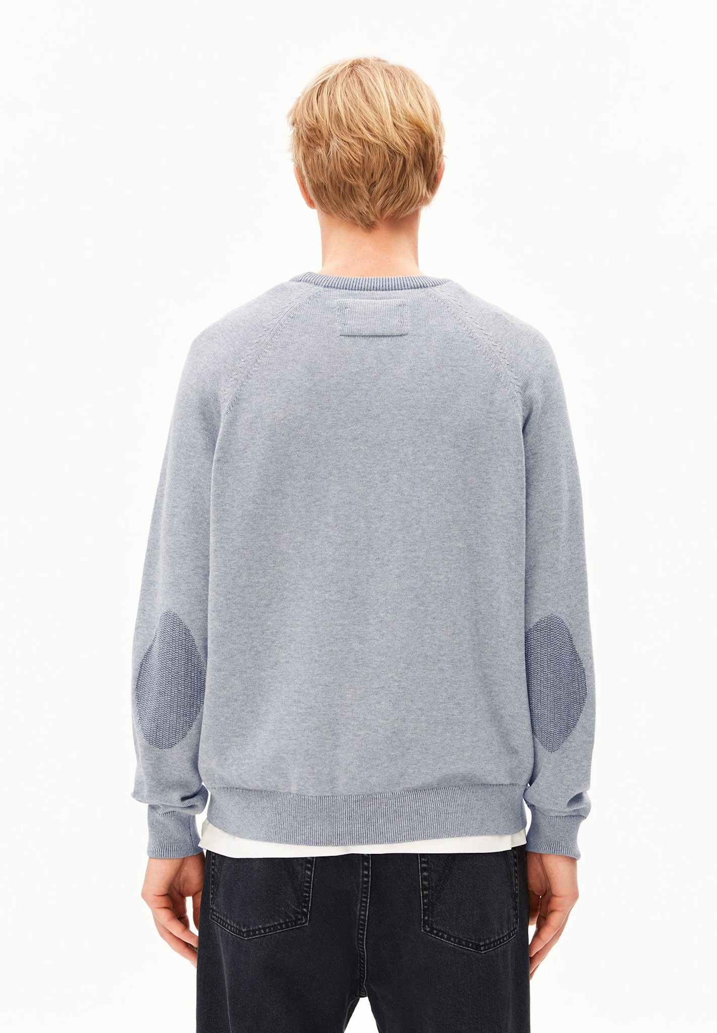 Armedangels Armedangels, Cotton Knit Sweater, silver melange-mid silver melange, S