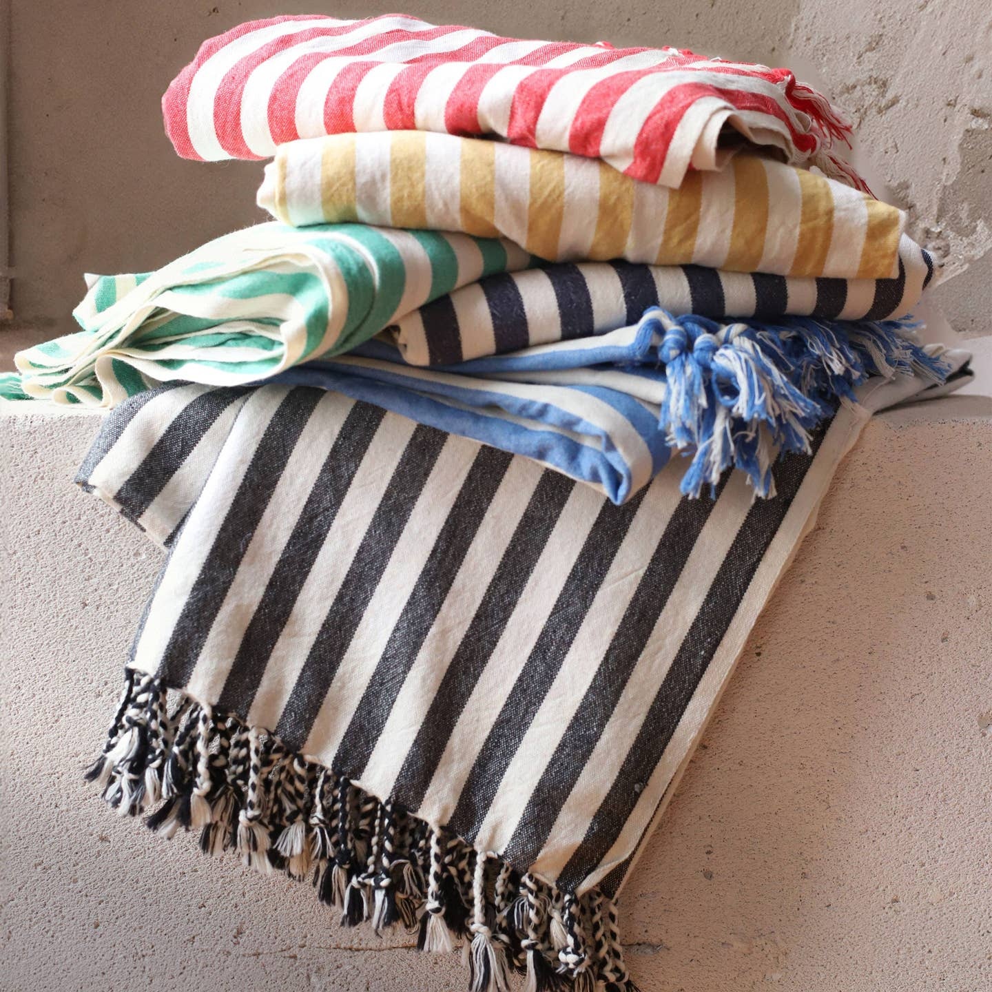 VivaMaison VivaMaison, Cotton Peshtemal Striped, red
