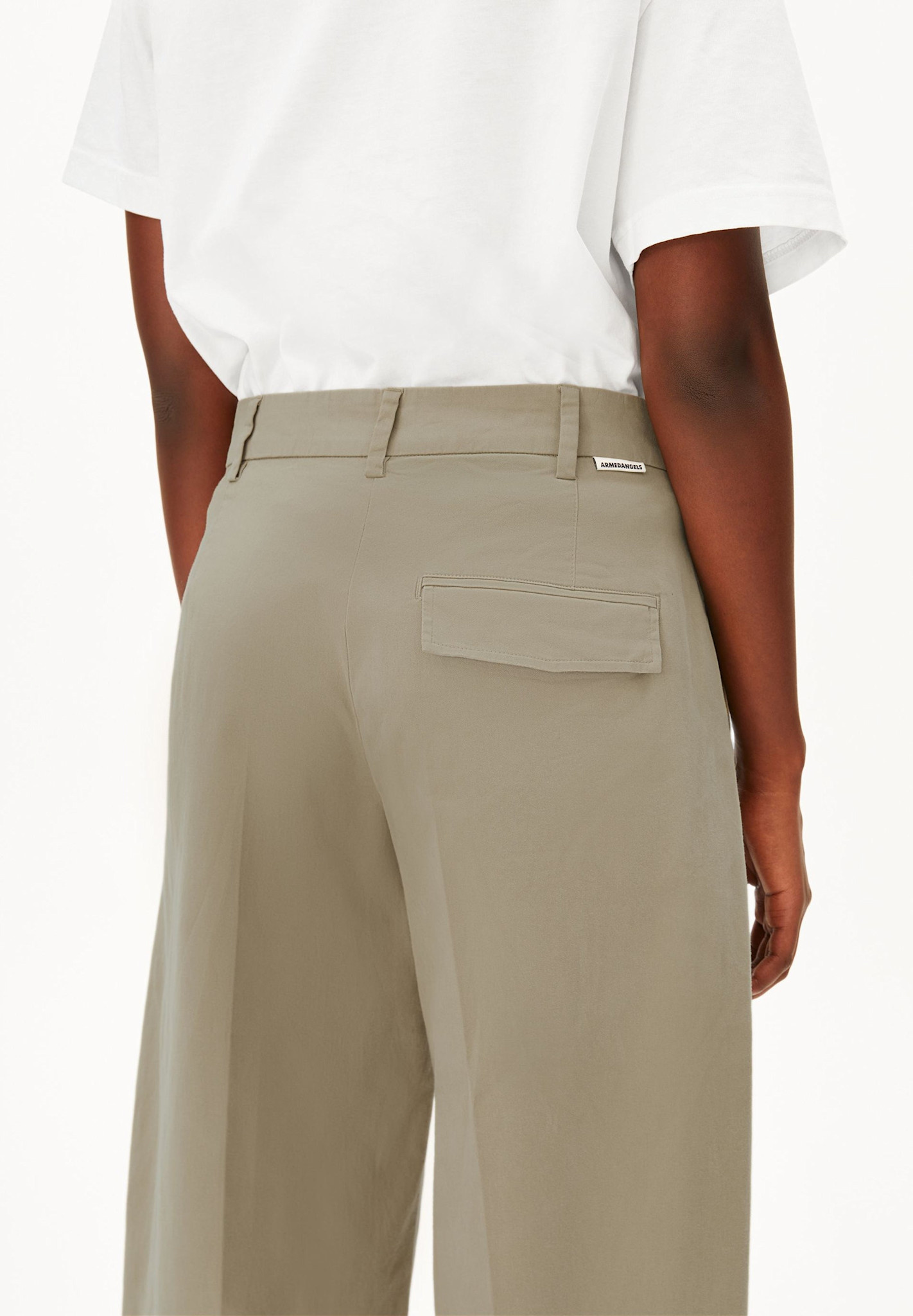 Armedangels Armedangels, Barrel Leg Twill Pant, light sage, XS