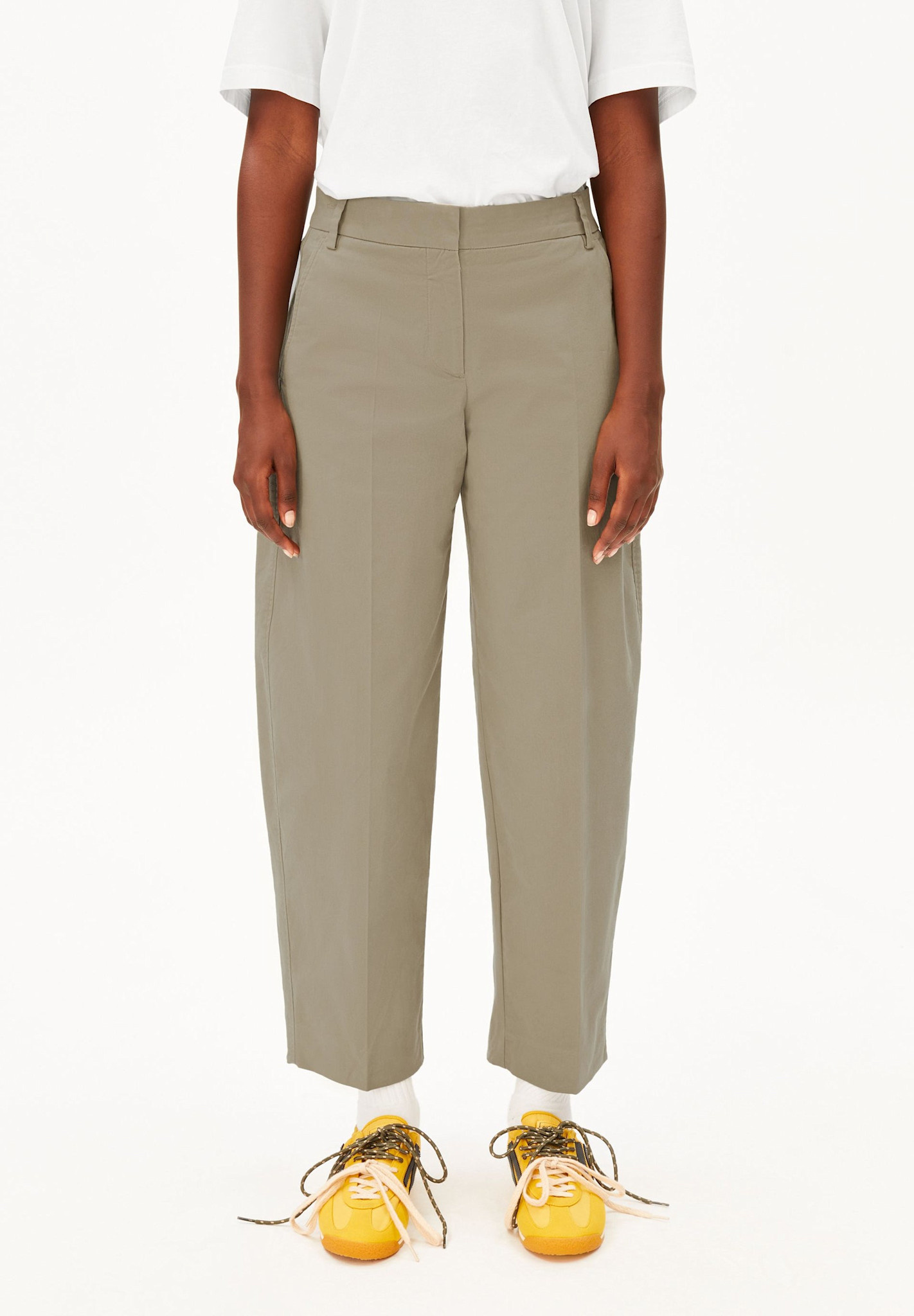 Armedangels Armedangels, Barrel Leg Twill Pant, light sage, XS