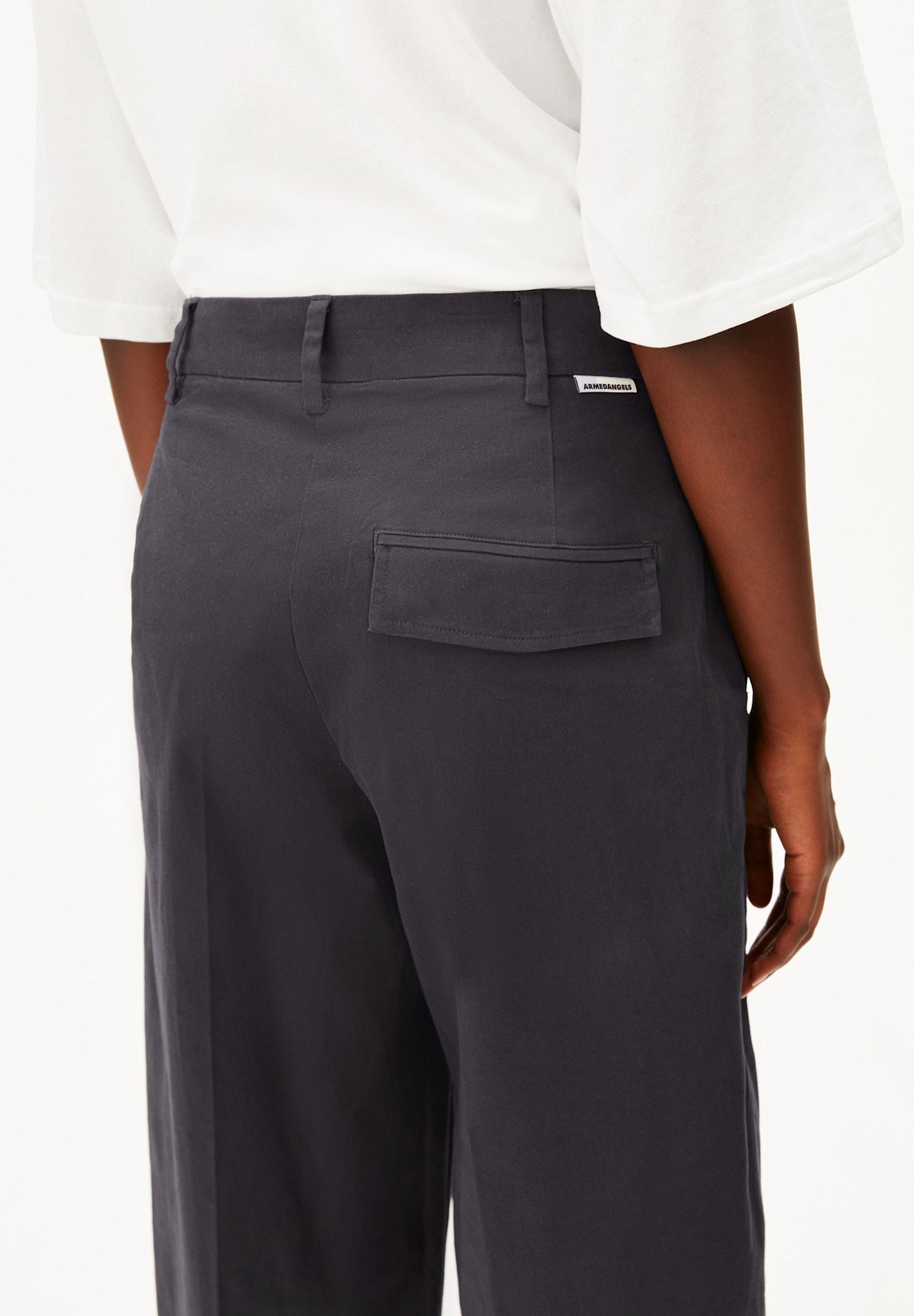 Armedangels Armedangels, Barrel Leg Twill Pant, dark steel, XS