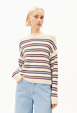 Armedangels Armedangels, Merinaa Striped, oatmilk-velvet red-soft blue, L