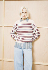 Armedangels Armedangels, Merinaa Striped, oatmilk-velvet red-soft blue, L