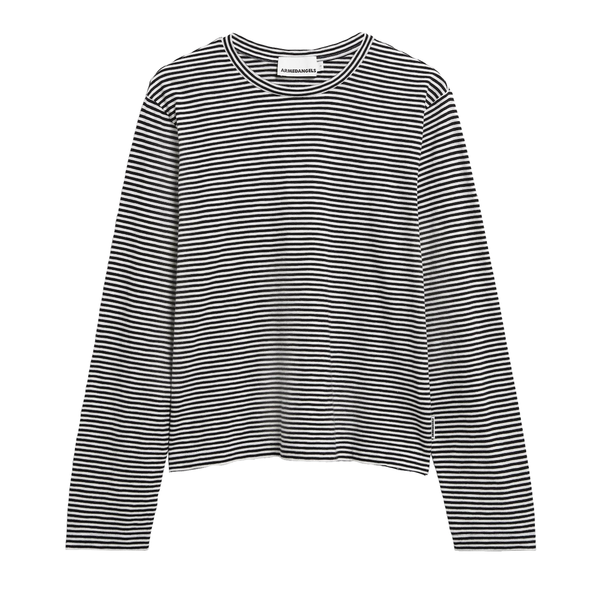 Armedangels Armedangels, Slub Jersey Stripe LS, black-oatmilk, L