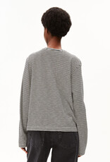 Armedangels Armedangels, Slub Jersey Stripe LS, black-oatmilk, M