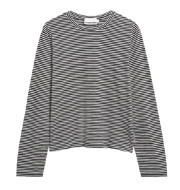 Armedangels Armedangels, Slub Jersey Stripe LS, black-oatmilk, S