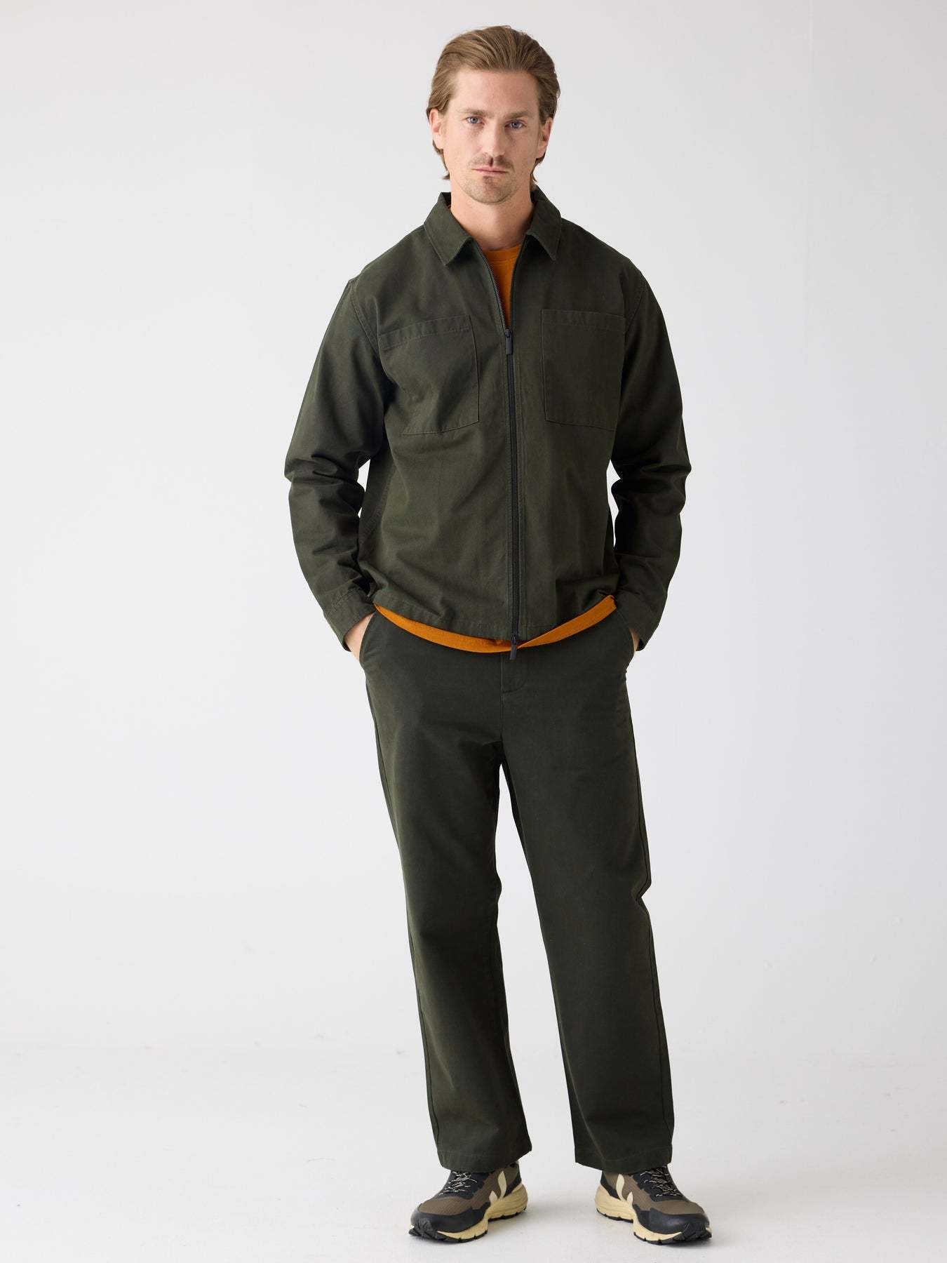 KnowledgeCotton Apparel KnowledgeCotton, Flint Wide Chino Pants, forest night, 30/32