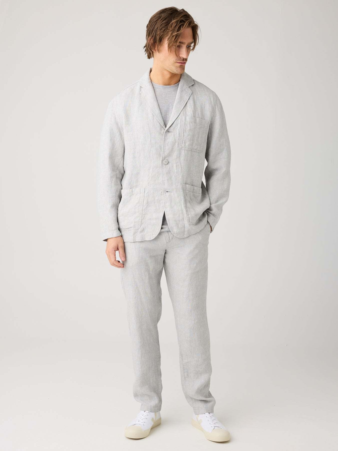 KnowledgeCotton Apparel KnowledgeCotton, Linen Blazer, ultimate grey, M