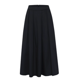 KnowledgeCotton Apparel KnowledgeCotton, Satin Pleat Skirt, black jet, L