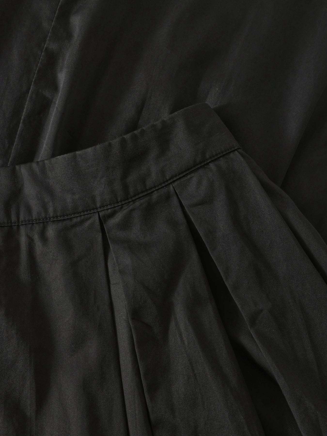 KnowledgeCotton Apparel KnowledgeCotton, Satin Pleat Skirt, black jet, L