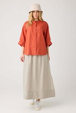 KnowledgeCotton Apparel KnowledgeCotton, Organic Linen Shirt, burnt brick, S