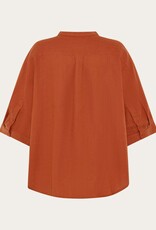 KnowledgeCotton Apparel KnowledgeCotton, Organic Linen Shirt, burnt brick, XS