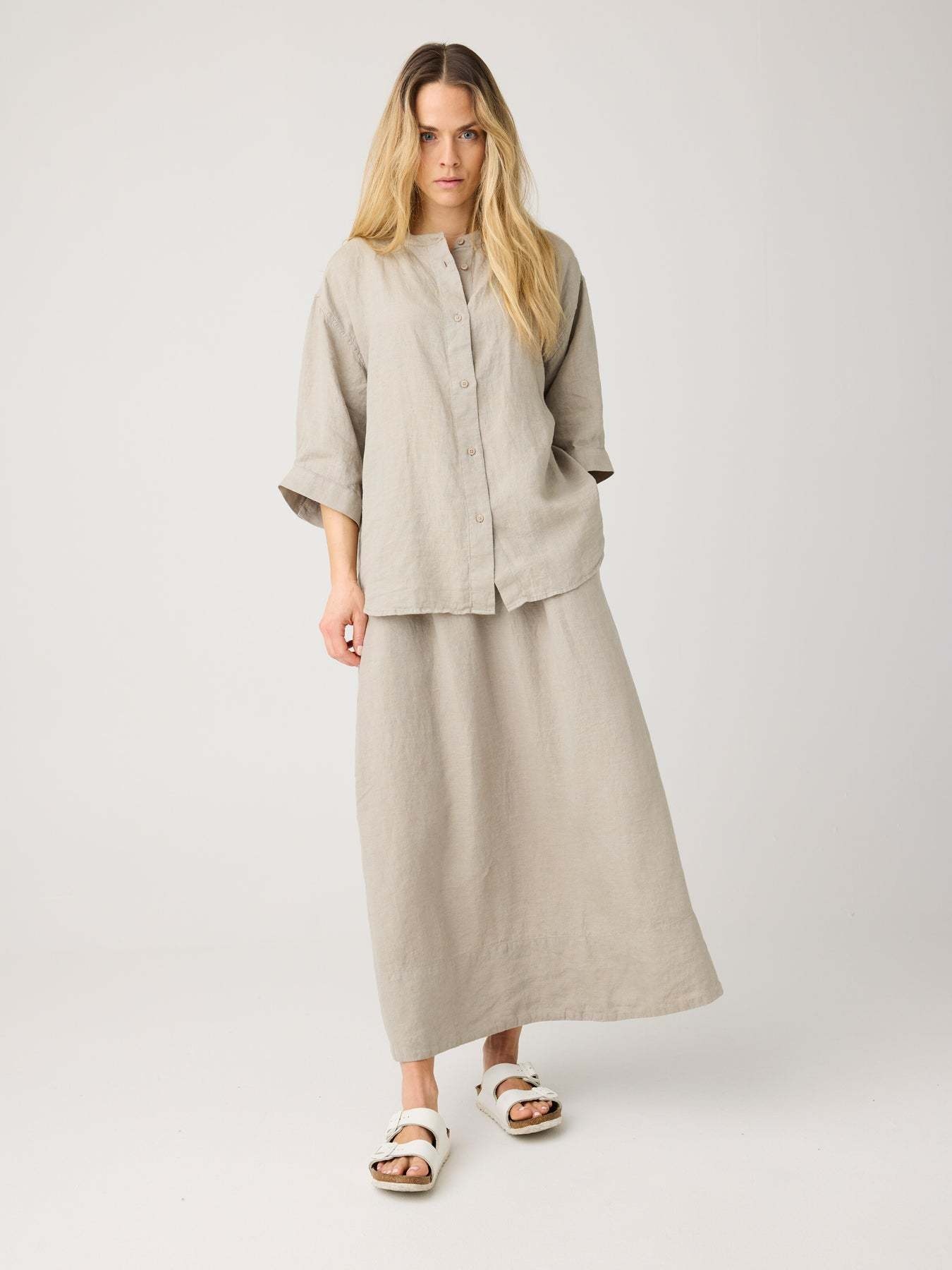 KnowledgeCotton Apparel KnowledgeCotton, Organic Linen Shirt, twill, L