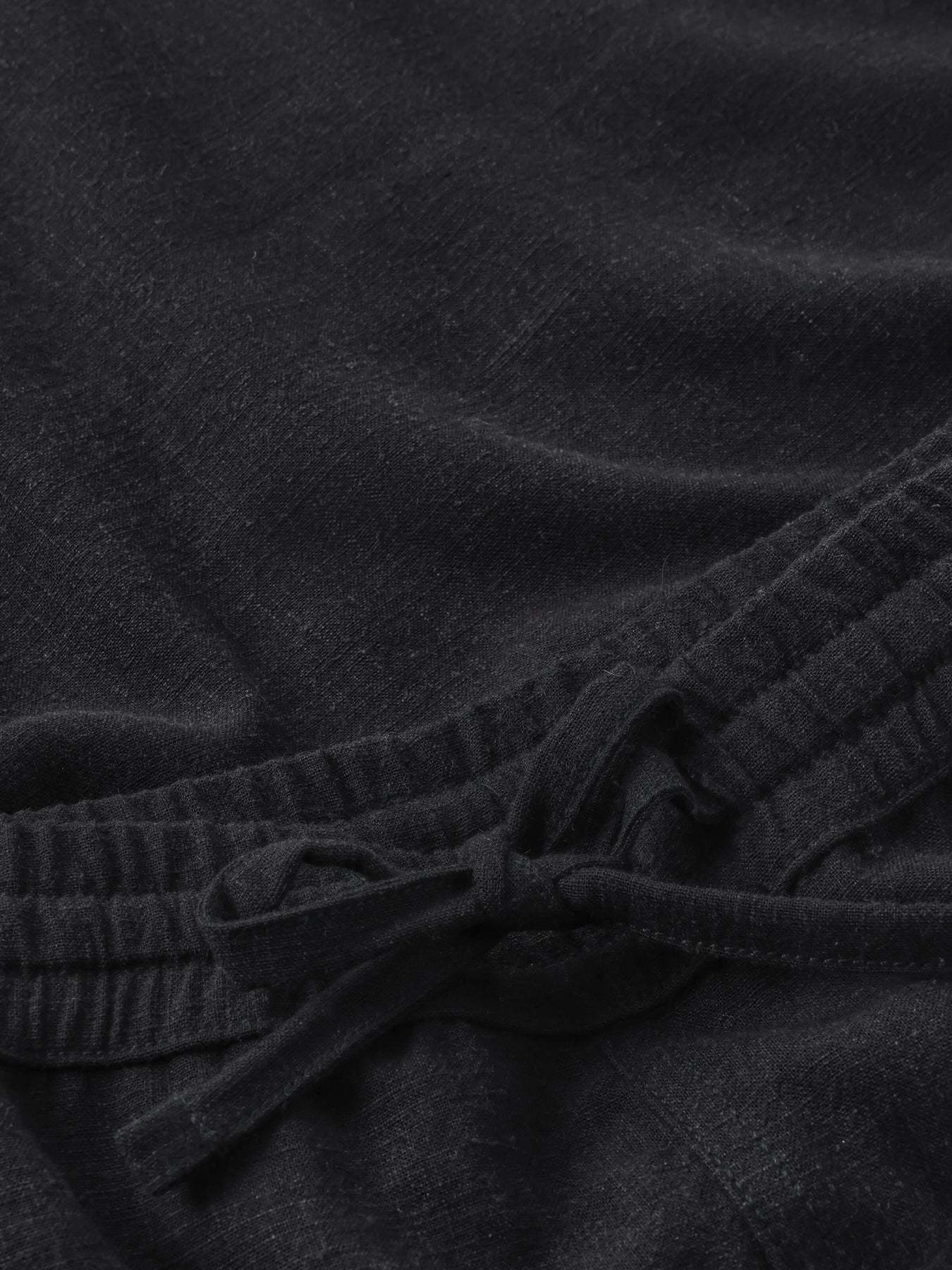 KnowledgeCotton Apparel KnowledgeCotton, Astral Comfort Linen Blend Shorts, black jet, L