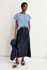 Armedangels Armedangels, Idaara Stripes, white-lapis blue, XS