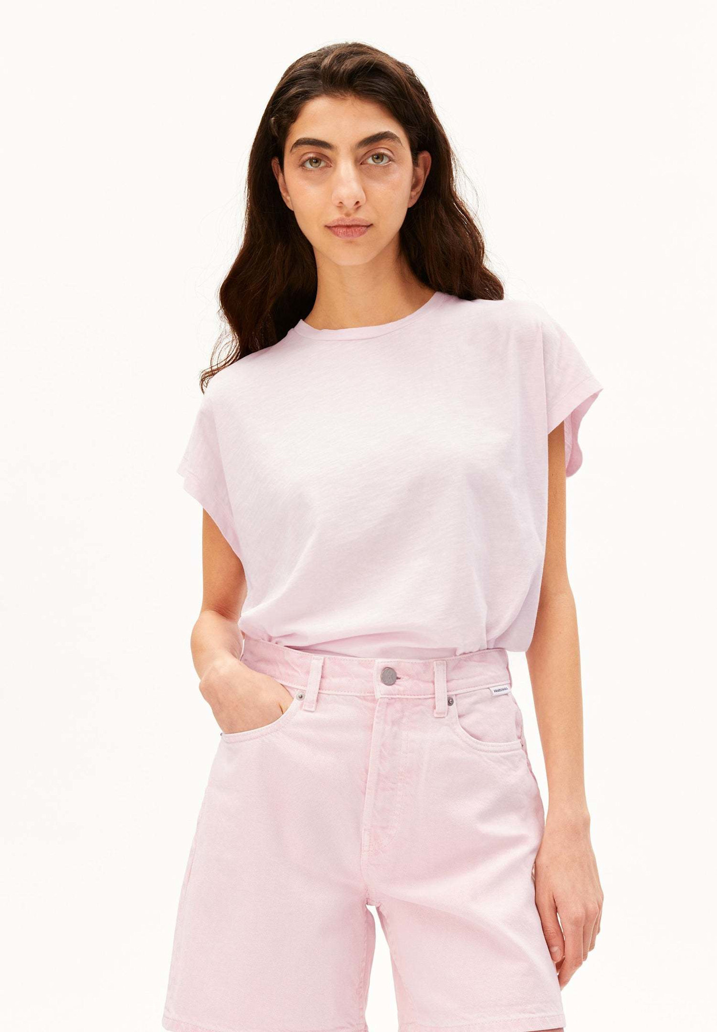 Armedangels Armedangels, Slub Jersey T-Shirt, pink mist, L