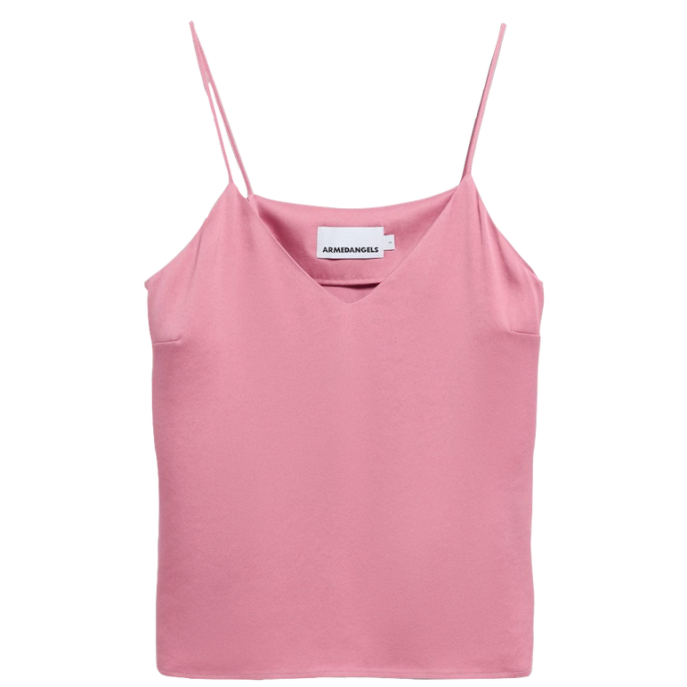 Armedangels Armedangels, Satin Spaghetti Top, washed berry, S