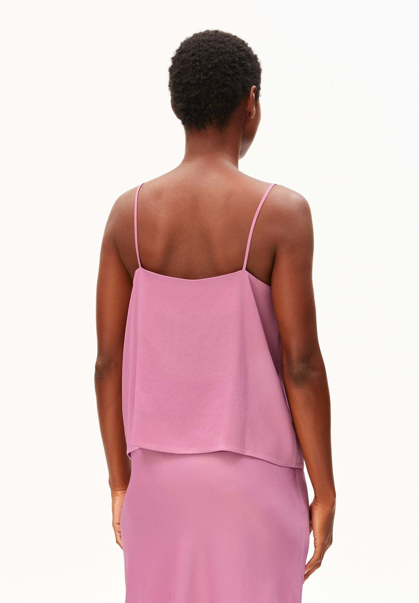 Armedangels Armedangels, Satin Spaghetti Top, washed berry, S