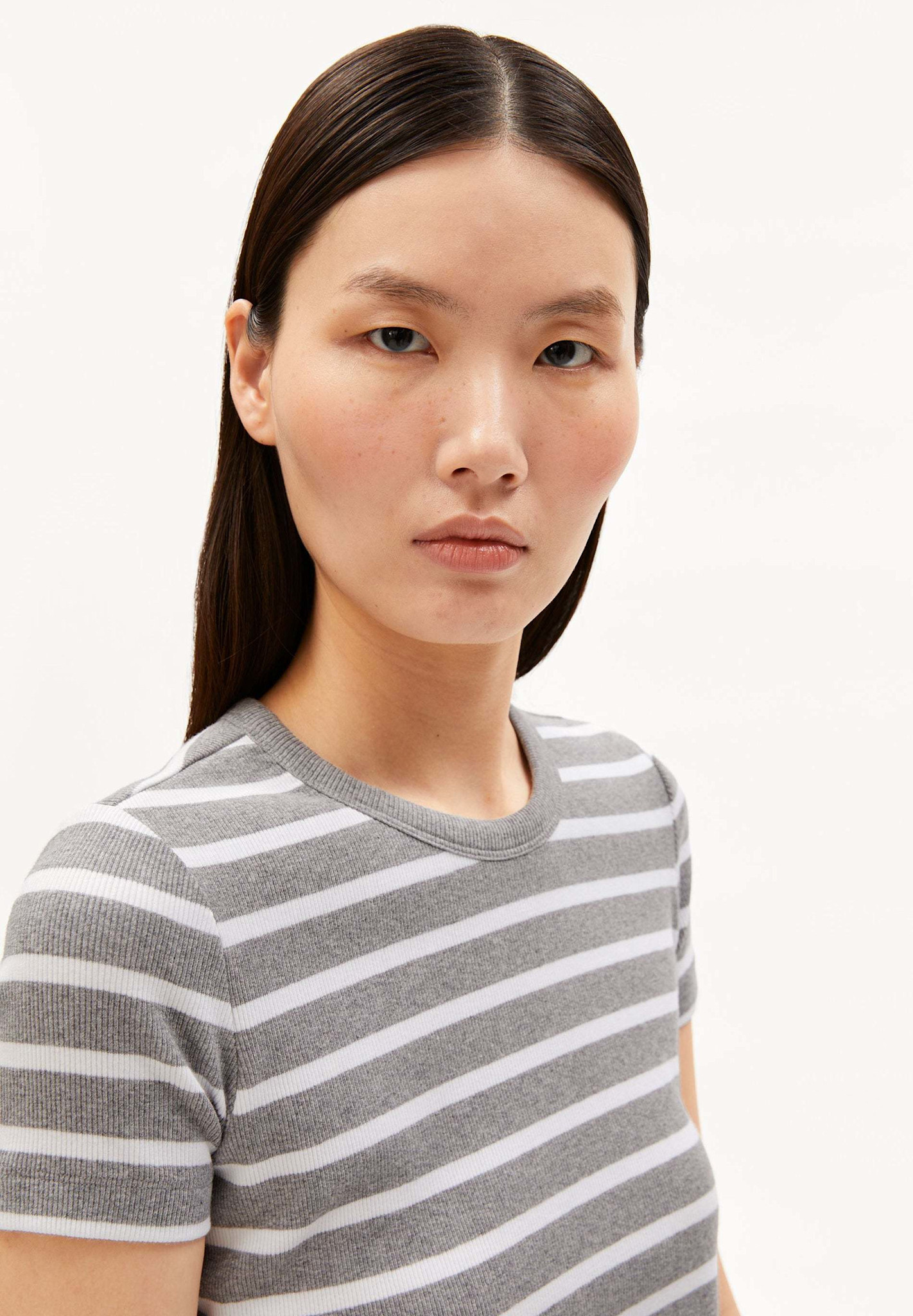 Armedangels Armedangels, Kardaa Stripe, silver melange-white, M