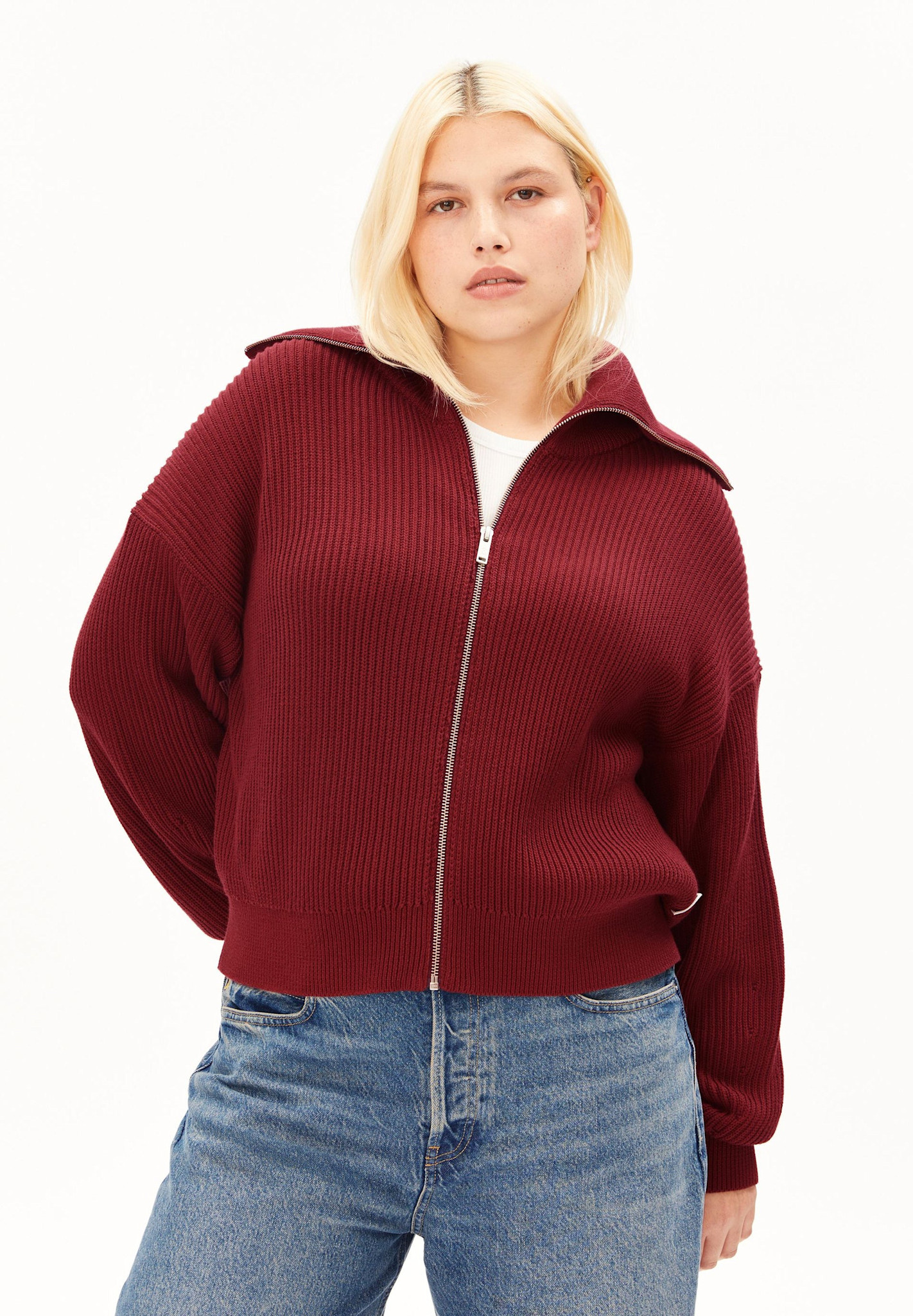 Armedangels Armedangels, Vanisé Cardigan, (light) velvet red, XS