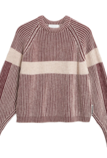 Armedangels Armedangels, Rib Striped Sweater, honey mel.-velvet red, M