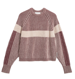 Armedangels Armedangels, Rib Striped Sweater, honey mel.-velvet red, S