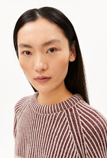Armedangels Armedangels, Rib Striped Sweater, honey mel.-velvet red, XS