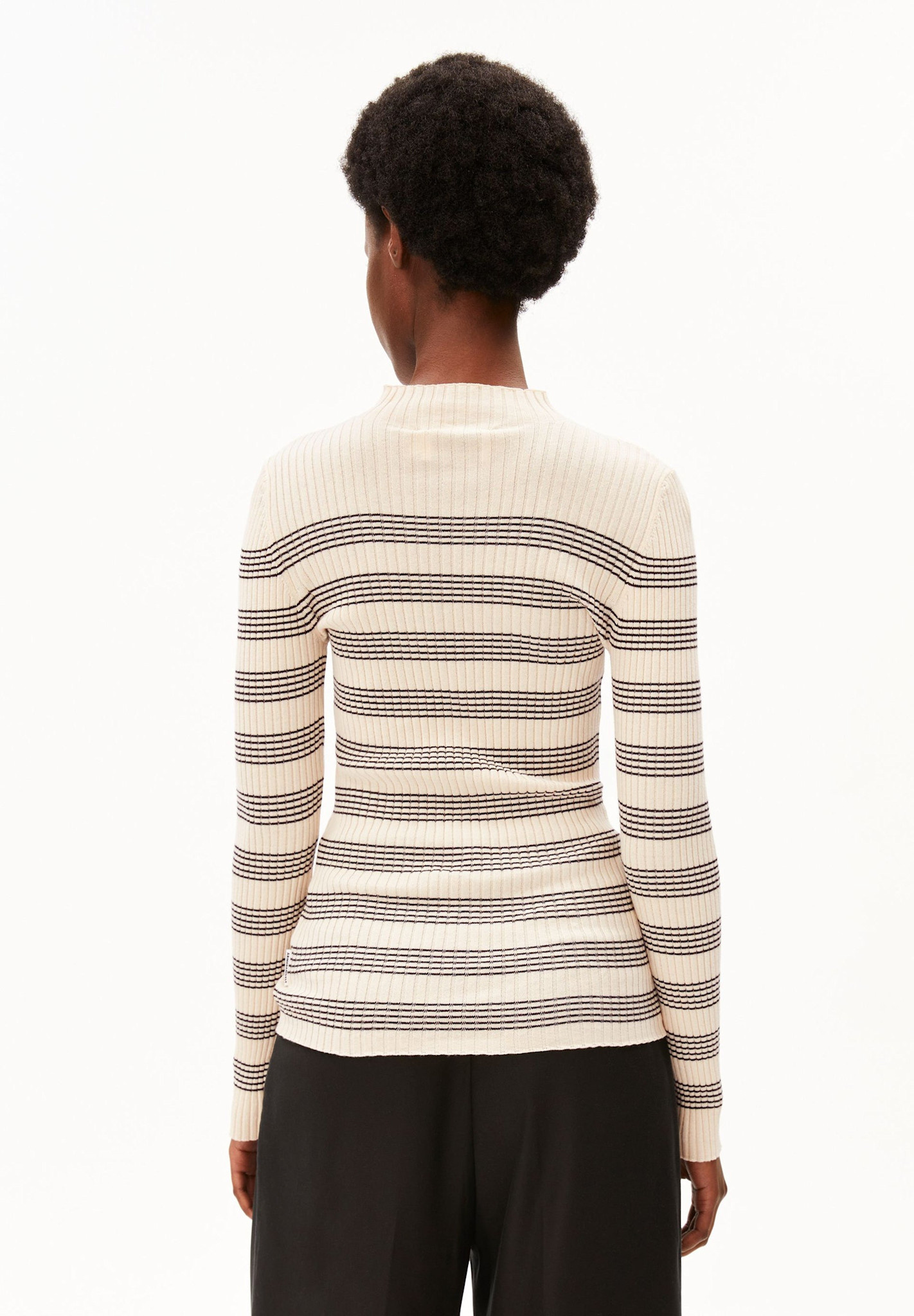 Armedangels Armedangels, Alaania Striped, oatmilk-black, S