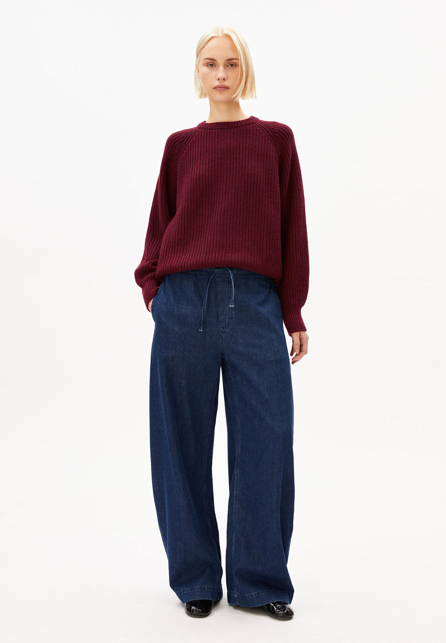Armedangels Armedangels, Rib Knit Sweater, velvet red, L