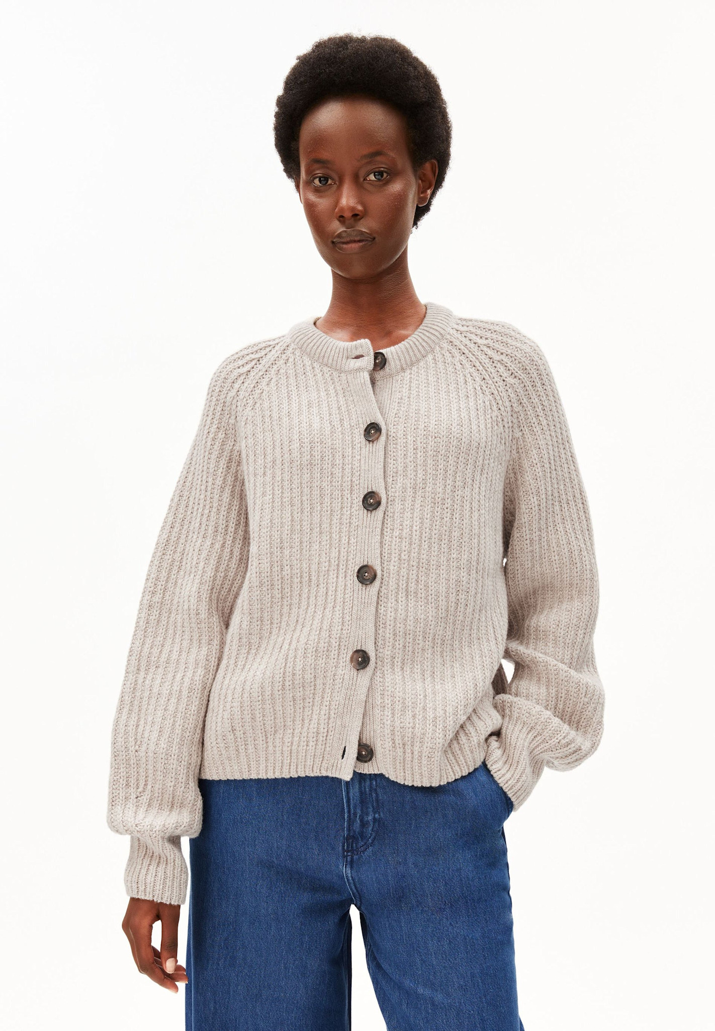 Armedangels Armedangels, Rib Knit Cardigan, honey mel., S