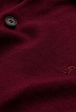 Armedangels Armedangels, Knit LS Poloshirt, velvet red, L